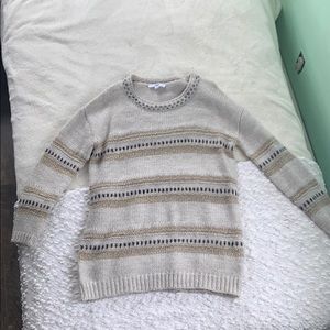 JACK by BB Dakota oversized cream/gold sweater